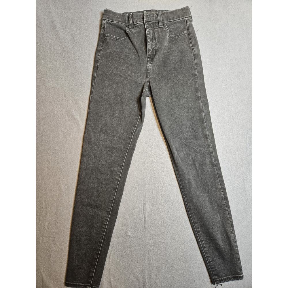 American Eagle Jeans Womens 2 Black Denim Curvy Super High Rise Jegging Jeans